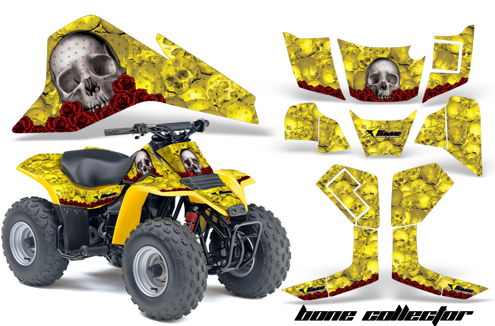 Suzuki LT80 Graphics Bones Yellow